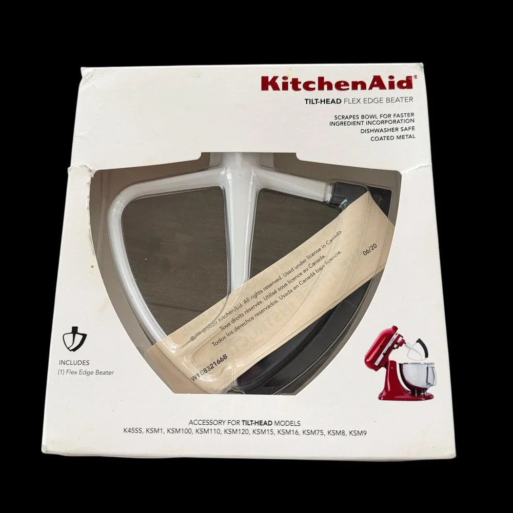 KitchenAid Tilt-Head Flex Edge Beater White Coated‎ Metal W11461939 KSM150 K45SS